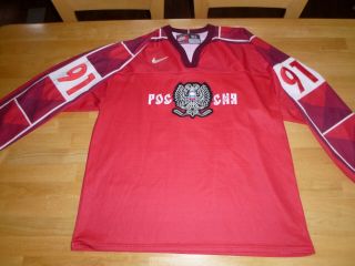 Vintage 1998 Nike Team Sports Sergei Fedorov Russia Hockey Jersey 52 Adult