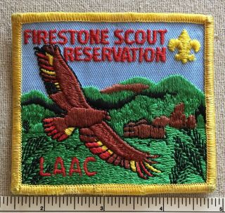 Vintage Firestone Scout Reservation Boy Scout Camp Patch Laac California Ca Bsa