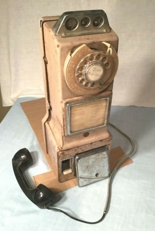 Vintage Automatic Electric Gte Company Payphone With Kellog Kitt Receiver