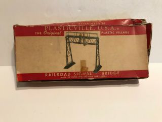 Vintage O Scale Plasticville Usa Railroad Signal Bridge Sg - 3
