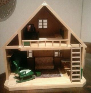 Calico Critters Sylvanian Families Vintage Red Roof House Furniture Carpet,