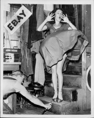 Leggy Actress Mary Anderson Vintage Photo Getting Her Skirt Blown Up
