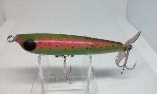 Vintage Dalton Special Barracuda Rainbow Trout 3.  5 " Topwater Surface Lure
