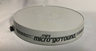 Vintage Compact Mini Micro - Go - Round Microwave Wind Up Turn Table 8 In