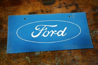Ford Hand Made License Plate Cover Blue Vintage Rat Rod Accessory Bumper Plate