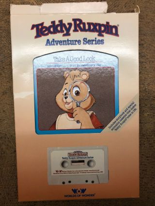 Teddy Ruxpin “take A Good Look” Book And Cassette Tape Vintage 1985