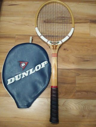 Vintage Dunlop Maxply Fort Wood Tennis Racquet Medium 4 5/8 Made In England Rare