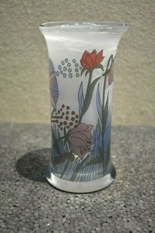 Vintage Rosenthal Studio Line Crystal Floral Vase Signed W.  Bauer