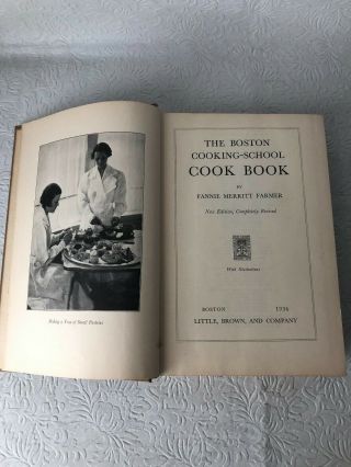 Vintage Cook Book The Boston Cooking School 1936 by Fannie Farmer USA GC 5