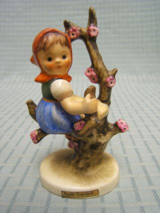 Vintage Hummel " Apple Tree Girl " Figurine 4 " Tall Vgc Tmk3