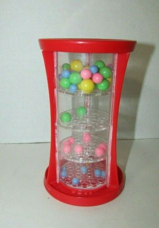 Child Guidance Vintage Shake & Sort Ball Marble Drop Tower Sorter Red Baby Toy