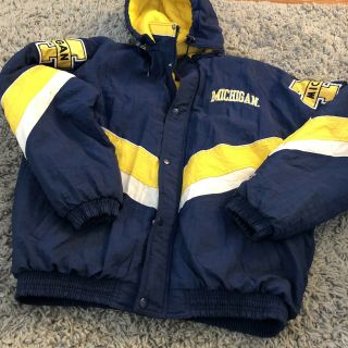 University Of Michigan Vintage Starter Pullover Full Zip Jacket Men’s Xl