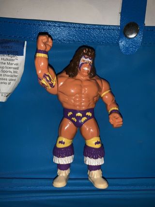 Vintage 1991 WWF Wrestling Hasbro The Ultimate Warrior Purple Trunks Figure 2