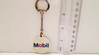 Vintage Keychain Charm Holder Mobil Oil Products Inc