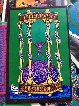(9) Bill Graham Vintage 1960’s Authentic Psychedelic Postcards - 8