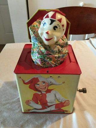 Vintage Tin Litho Jack - In - The - Box Ray Quigley Decor Classic