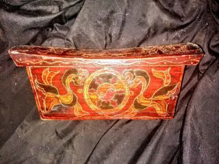 VINTAGE ANTIQUE CHINESE hand PAINTED BOX,  with drawer 4