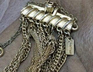 Vintage VENDOME Golden Multistrand Choker Necklace & Bracelet For Minor Repair 4