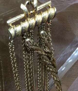 Vintage VENDOME Golden Multistrand Choker Necklace & Bracelet For Minor Repair 5