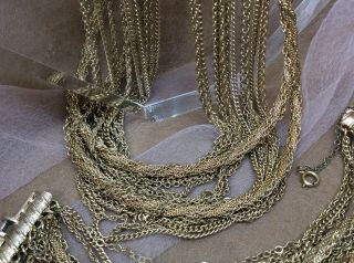 Vintage VENDOME Golden Multistrand Choker Necklace & Bracelet For Minor Repair 6