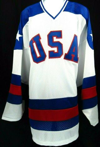 Vintage,  Team Usa Hockey Jersey K1 1980 Olympic Miracle On Ice Xl Home Jersey