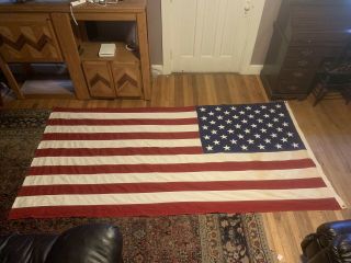 Vintage American Us 50 Stars Coffin Flag 5 X 9 1/2 By Best Valley Forge Usa