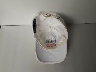 Vintage 67 POLO SPORT by RALPH LAUREN White Cap Hat BIG Red/Black Logo 6