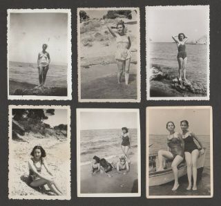 Lqqk 6 Vintage 1940s/50s Originals,  A Few Splendid Swimsuit Girls Next Door 31