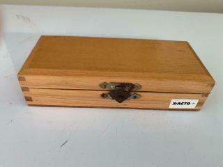 Vintage X - Acto Knife Tool Set & Wooden Box