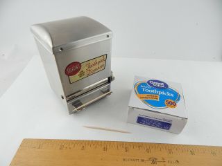 Vintage Table Craft Stainless Steel Restaurant Single Loose Toothpick Dispenser