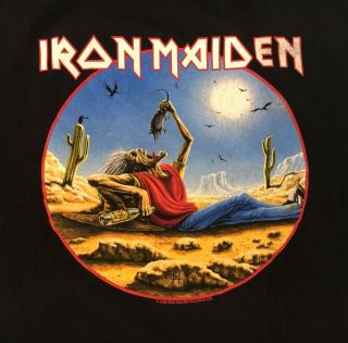 Vintage Iron Maiden T Shirt Somewhere Back In Texas 2008 San Antonio 2x Anvil