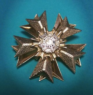 Vintage Vfw Gold Tone Pin Brooch Veterans Foreign War Ladies Auxiliary