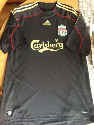 Classic Adidas Liverpool Fc 2009 Away Shirt Large Mens Vintage Reds