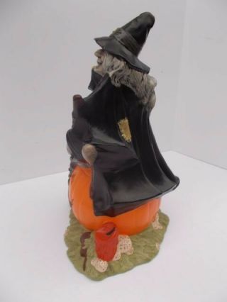 HALLOWEEN WITCH Cat Grimoire Pumpkin Bell Book Candle BYRON MOLD Vintage Ceramic 8