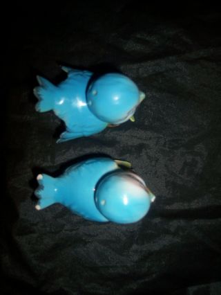 Vintage Lefton Norcrest Bluebird Bluebirds Anthropomorphic Salt Pepper Shakers 6
