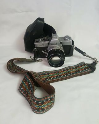 Vintage Minolta Sr T 101 35mm Film Camera Mc Rokkor - Pf 1:14 Lens Japan