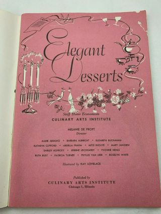 4 Culinary Arts Institute Cookbook Vintage 1950 ' s Desserts Salad Kay Lovelace 4