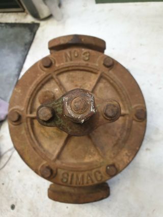 Simac Hand Water Pump Size 3.  Vintage Stationary Engine