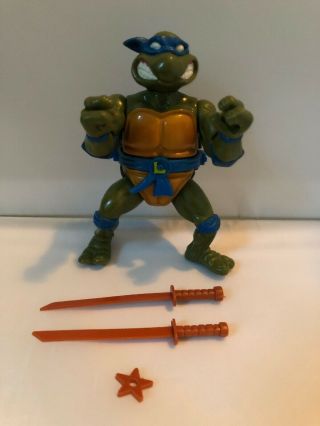 Vintage 1990 Playmates Tmnt Teenage Mutant Ninja Turtles Storage Shell Leonardo