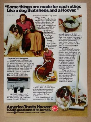 1978 Hoover Celebrity Ii Vacuum Cleaner Vintage Print Ad