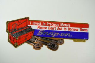 Vintage Nos Snap - On Tool Box Decal " I Invest In Precious Metals.  " P/n Ss1058