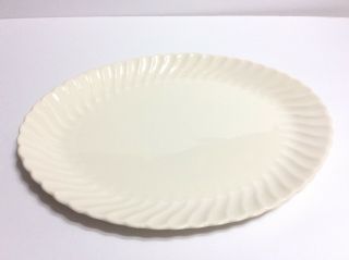 Vintage Sheffield Bone White Usa Swirl Pattern Large Platter (retired)