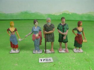 Vintage Sanderson Metal Figures X5 Romans Toy Models 1784