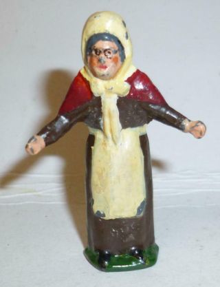 Pixyland Kew Vintage Lead Rare Character Figure,  Old Mother Hubbard - 1920/30 
