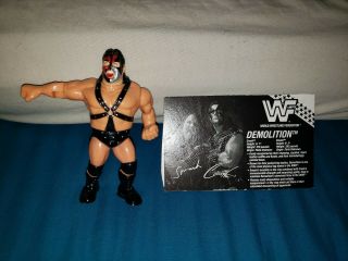 Vintage 1991 Titan Sport Wwf/wwe Hasbro Demolition Crush Wrestling With Bio Card
