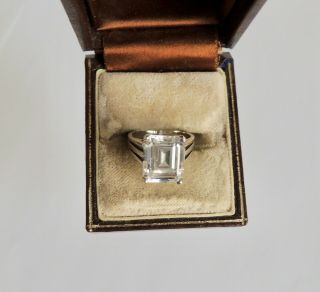 Vintage,  Sterling Silver 925 Engagement Ring.  (sz 5)