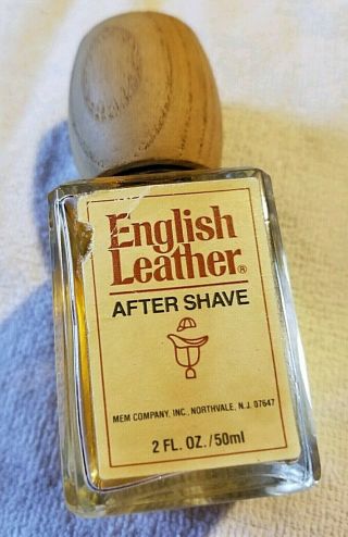 Vintage,  Mem English Leather After Shave.  2 Oz.