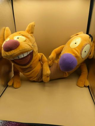 Vintage Rare Catdog Applause Hand Puppet Plush Stuffed Toy Nickelodeon Cat Dog