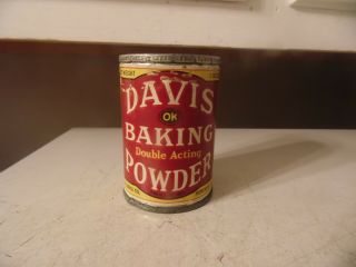 Vintage Advertising Estate Find Davis Baking Powder Can