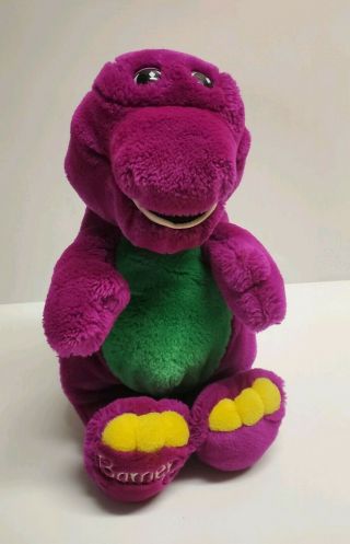 Vintage 1992 The Lyons Group 13 Inch Purple/green Barney Plush Stuffed Animal